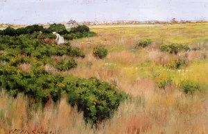 Landscape, near Coney Island by William Merritt Chase - Oil Painting Reproduction