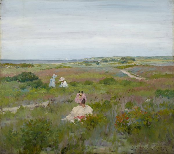 Landscape; Shinnecock, Long Island  by William Merritt Chase - Hand-Painted Oil Painting Reproduction