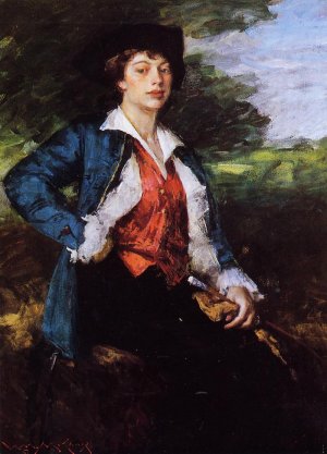 Miss L Oil painting by William Merritt Chase