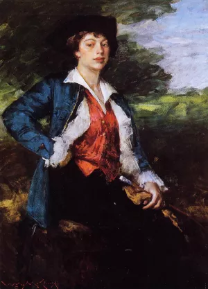 Miss L Oil painting by William Merritt Chase