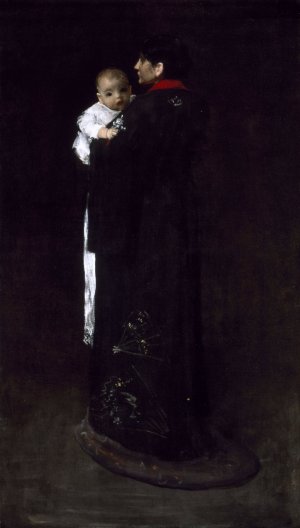 Mother And Child by William Merritt Chase Oil Painting