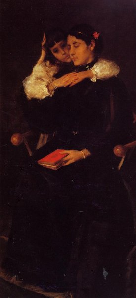 Mrs. Chase and Cosy by William Merritt Chase Oil Painting