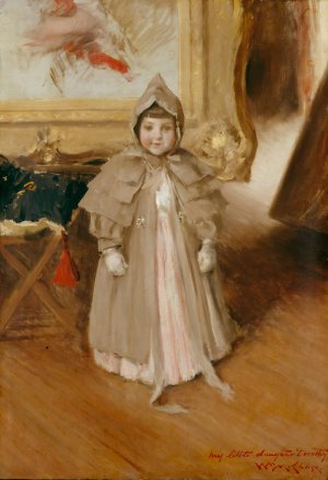 My Little Daughter Dorothy by William Merritt Chase Oil Painting