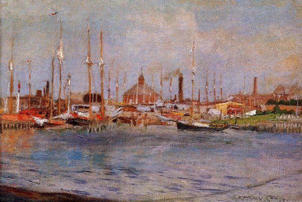 Near Bay Ridge by William Merritt Chase - Hand-Painted Oil Painting Reproduction