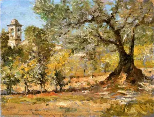 Olive Trees, Florence by William Merritt Chase Oil Painting