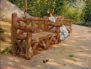 Park Bench by William Merritt Chase Oil Painting