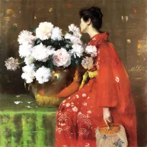 Peonies by William Merritt Chase Oil Painting