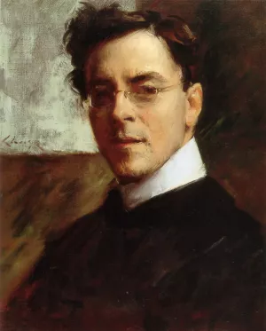 Portrait of Louis Betts by William Merritt Chase Oil Painting