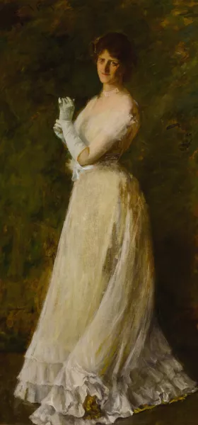 Portrait of Miss B. by William Merritt Chase Oil Painting