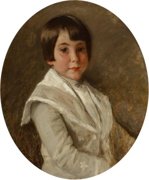 Portrait of Roland Dana Chase by William Merritt Chase Oil Painting