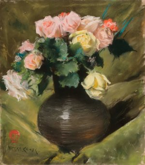 Roses by William Merritt Chase Oil Painting