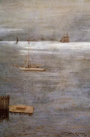 Sailboat at Anchor painting by William Merritt Chase