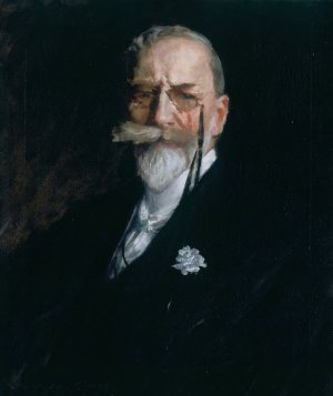 Self Portrait by William Merritt Chase Oil Painting