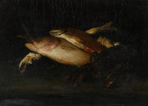 Still Life with Fish by William Merritt Chase Oil Painting