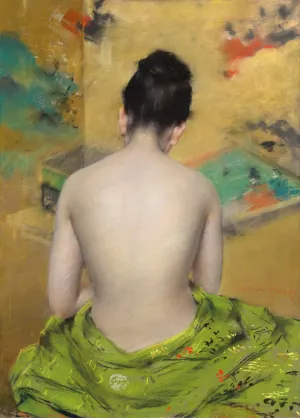 Study of Flesh Color and Gold by William Merritt Chase Oil Painting