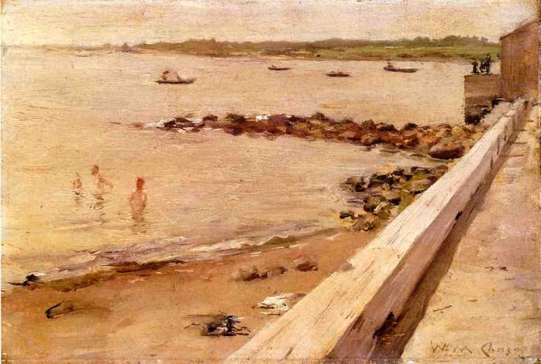 The Bathers by William Merritt Chase - Hand-Painted Oil Painting Reproduction