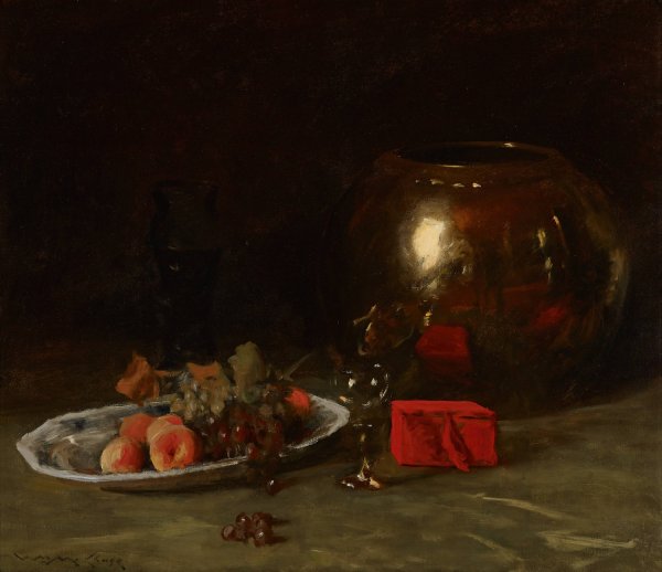 The Big Brass Bowl  by William Merritt Chase - Hand-Painted Oil Painting Reproduction
