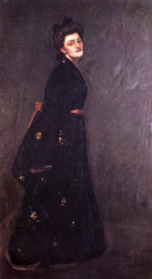 The Black Kimono by William Merritt Chase - Oil Painting Reproduction
