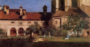 The Cloisters Oil painting by William Merritt Chase