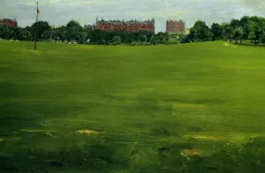 The Common, Central Park by William Merritt Chase - Oil Painting Reproduction