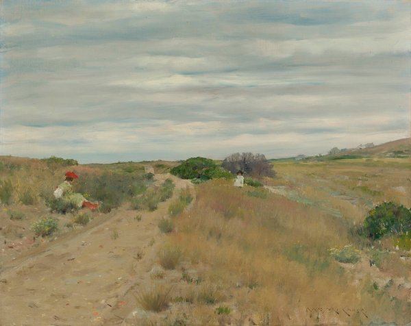 The Old Sand Road by William Merritt Chase - Hand-Painted Oil Painting Reproduction