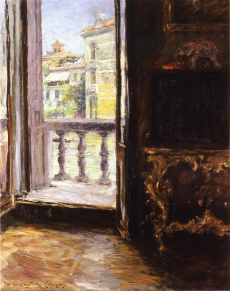 Main Product Photo of Venetian Balcony Painting by William Merritt Chase