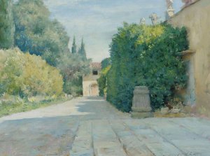 Villa In Florence by William Merritt Chase Oil Painting