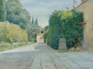 Villa In Florence by William Merritt Chase Oil Painting