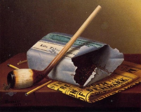 Main Product Photo of A Smoke Backstage Painting by William Michael Harnett
