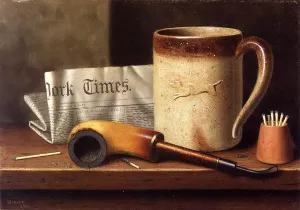 His Mug and His Pipe by William Michael Harnett - Oil Painting Reproduction