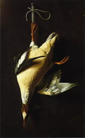 Merganser Oil painting by William Michael Harnett