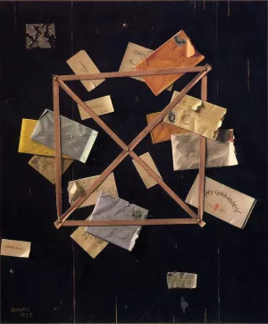 Mr. Hulings' Rack Picture Oil painting by William Michael Harnett