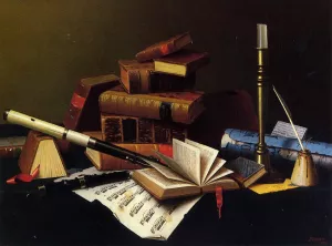 Music and Literature painting by William Michael Harnett