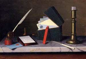 Secretary's Table by William Michael Harnett - Oil Painting Reproduction