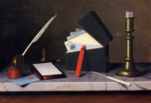 Secretary's Table Oil painting by William Michael Harnett