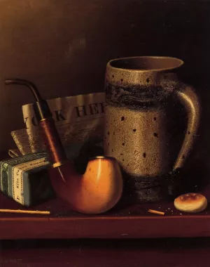 Solace Oil painting by William Michael Harnett