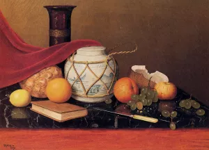 Still Life with Ginger Jar by William Michael Harnett Oil Painting
