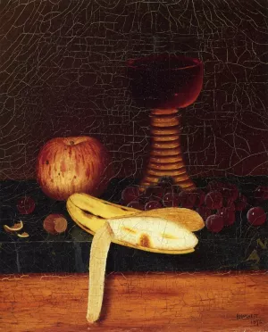 Still Life with Goblet, Fruit and Nuts by William Michael Harnett Oil Painting