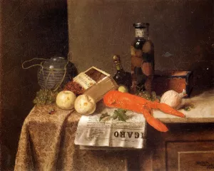 Still Life with 'Le Figaro' by William Michael Harnett - Oil Painting Reproduction
