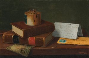 Still Life With Letter To Mr. William Taggart, Esq. by William Michael Harnett Oil Painting