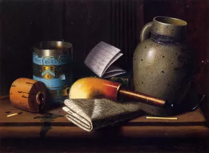 Still Life with Three Castles Tobacco by William Michael Harnett Oil Painting