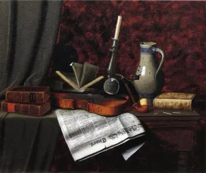 Still Life with Violin by William Michael Harnett Oil Painting