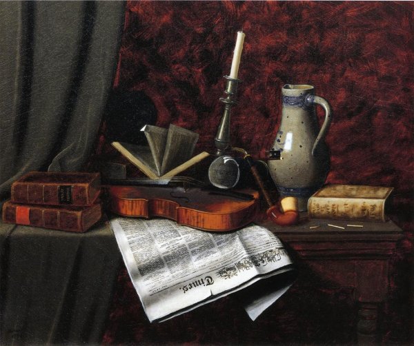 Main Product Photo of Still Life with Violin Painting by William Michael Harnett
