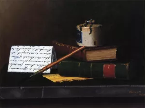 The Broker's Table by William Michael Harnett - Oil Painting Reproduction