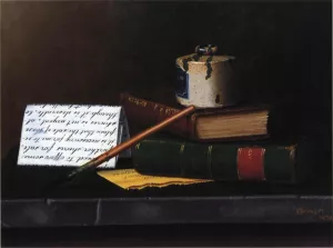 The Broker's Table Oil painting by William Michael Harnett