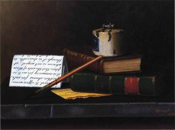 Main Product Photo of The Broker's Table Painting by William Michael Harnett