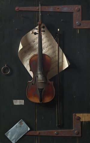 The Old Violin by William Michael Harnett Oil Painting