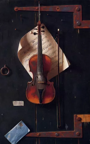 The Old Violin by William Michael Harnett Oil Painting