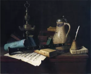 The Professor's Old Friends Oil painting by William Michael Harnett