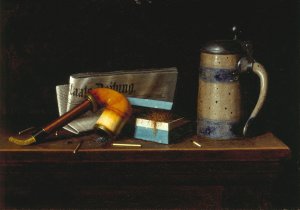 With the Staats Zeitung by William Michael Harnett Oil Painting